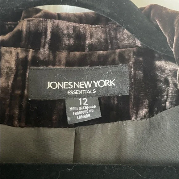 Set of 2 items vintage 1990s velvet blazer and fur collar cowl shawl hippie - Picture 5 of 7